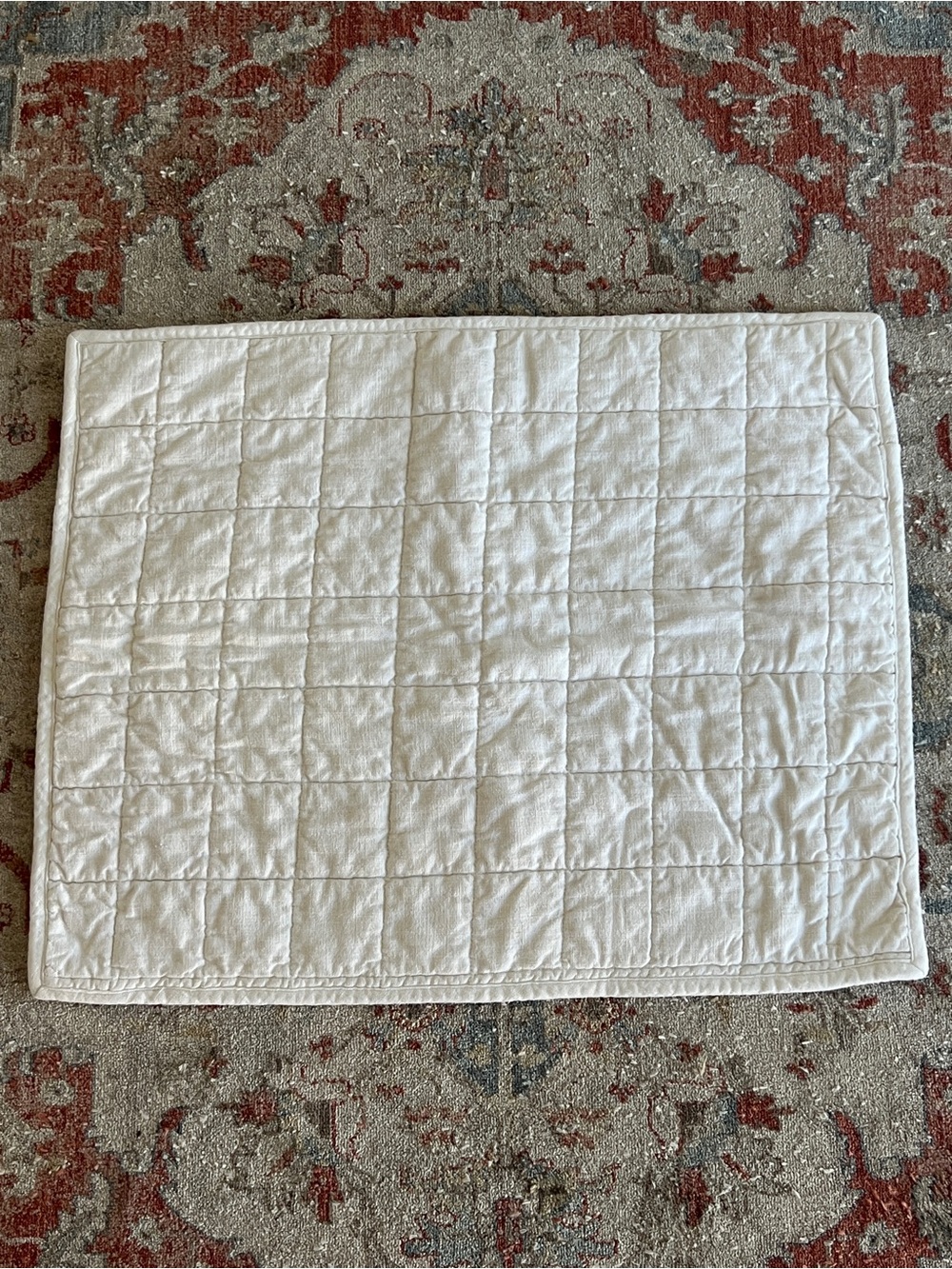 Casaluna Queen Heavyweight Linen Blend Quilt Pillow Sham Bright White